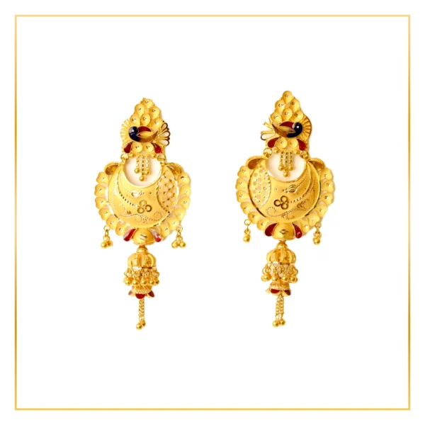 Gold Minakari Earing